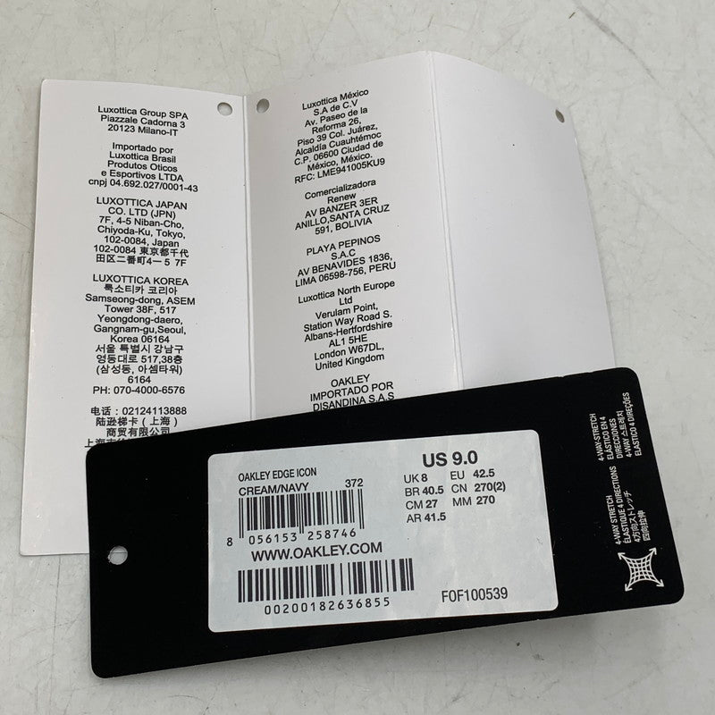 【中古品】【メンズ】 OAKLEY オークリー FOF100539 EDGE ICON エッジ アイコン スニーカー シューズ 靴 162-260901-ya-01-izu サイズ：27cm カラー：クリーム×ネイビー 万代Net店