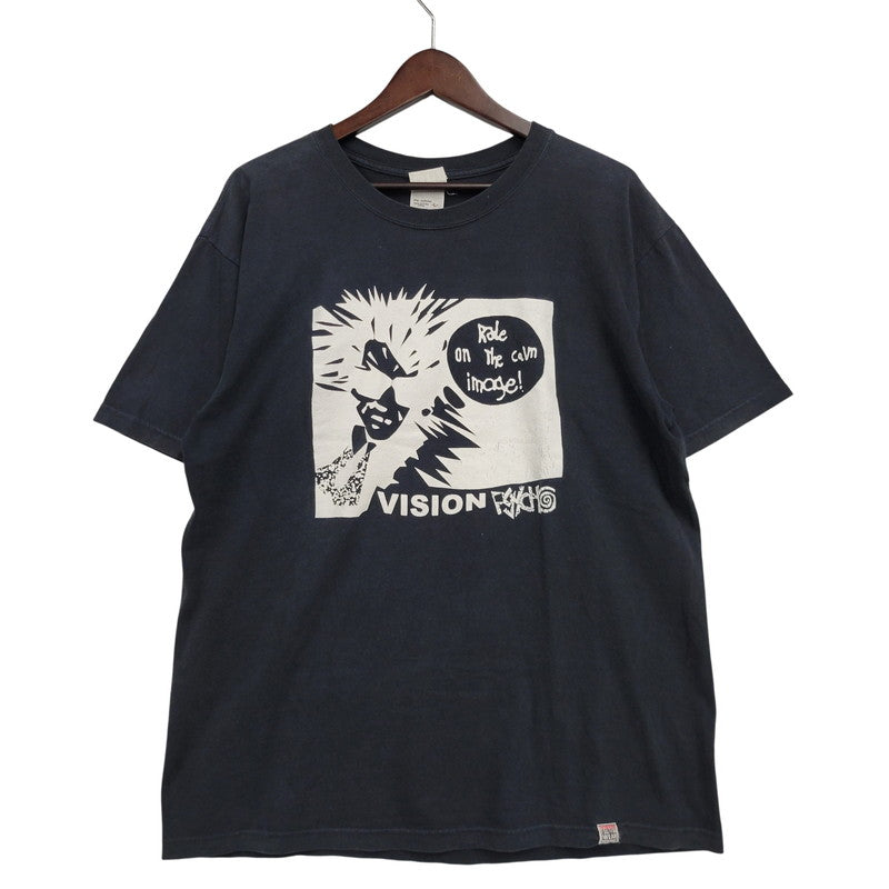 【中古品】【メンズ】 VISION STREET WEAR ヴィジョン ストリート ウェア GRAPHIC S/S TEE グラフィック 半袖 Tシャツ エルサルバドル製 146-260902-as-22-izu サイズ：L カラー：ブラック 万代Net店