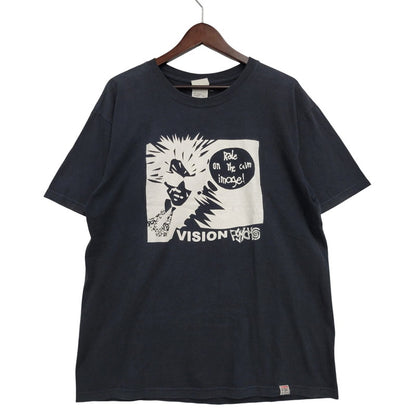【中古品】【メンズ】 VISION STREET WEAR ヴィジョン ストリート ウェア GRAPHIC S/S TEE グラフィック 半袖 Tシャツ エルサルバドル製 146-260902-as-22-izu サイズ：L カラー：ブラック 万代Net店