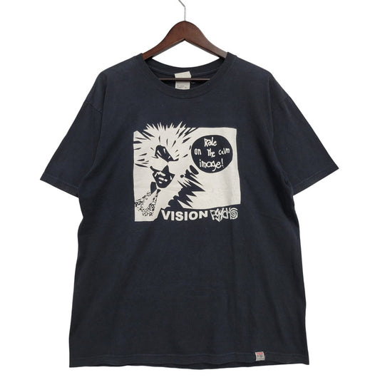 【中古品】【メンズ】 VISION STREET WEAR ヴィジョン ストリート ウェア GRAPHIC S/S TEE グラフィック 半袖 Tシャツ エルサルバドル製 146-260902-as-22-izu サイズ：L カラー：ブラック 万代Net店
