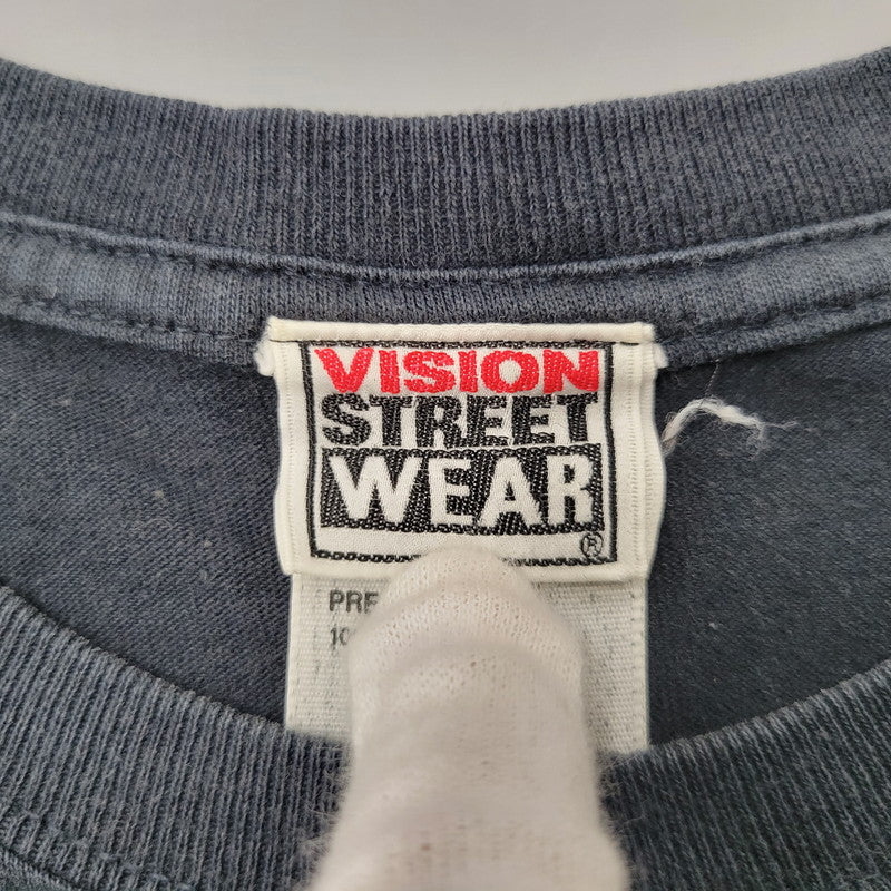 【中古品】【メンズ】 VISION STREET WEAR ヴィジョン ストリート ウェア GRAPHIC S/S TEE グラフィック 半袖 Tシャツ エルサルバドル製 146-260902-as-22-izu サイズ：L カラー：ブラック 万代Net店