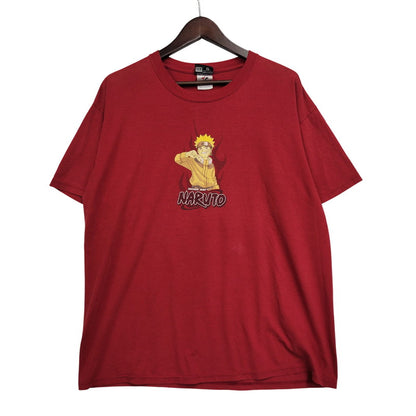 【現状渡し品】【メンズ】 NARUTO ナルト JERZEES TEE ジャージーズ Tシャツ 第7班 半袖 146-260902-as-21-izu サイズ：L カラー：レッド 万代Net店
