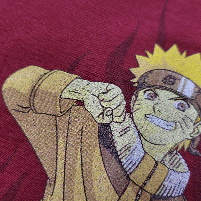 【現状渡し品】【メンズ】 NARUTO ナルト JERZEES TEE ジャージーズ Tシャツ 第7班 半袖 146-260902-as-21-izu サイズ：L カラー：レッド 万代Net店