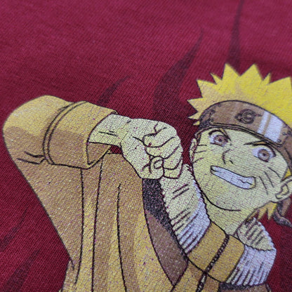 【現状渡し品】【メンズ】 NARUTO ナルト JERZEES TEE ジャージーズ Tシャツ 第7班 半袖 146-260902-as-21-izu サイズ：L カラー：レッド 万代Net店