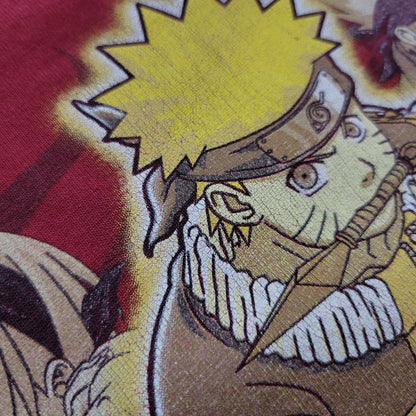 【現状渡し品】【メンズ】 NARUTO ナルト JERZEES TEE ジャージーズ Tシャツ 第7班 半袖 146-260902-as-21-izu サイズ：L カラー：レッド 万代Net店