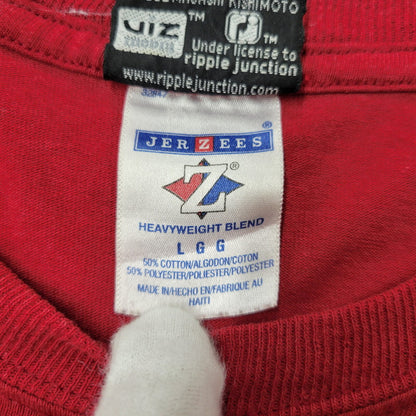 【現状渡し品】【メンズ】 NARUTO ナルト JERZEES TEE ジャージーズ Tシャツ 第7班 半袖 146-260902-as-21-izu サイズ：L カラー：レッド 万代Net店