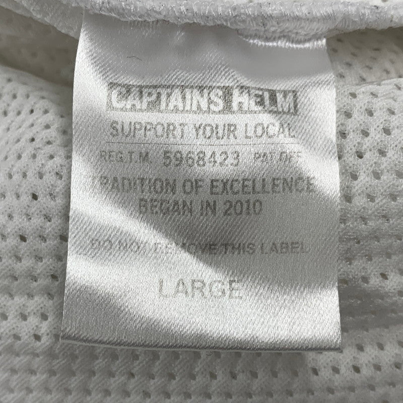 【中古品】【メンズ】 CAPTAINS HELM キャプテンズヘルム CH20-SS-T21 DOUBLE MESH FOOTBALL TEE ダブル メッシュ フットボール Tシャツ トップス 半袖 142-260905-cs-16-izu サイズ：L カラー：ホワイト 万代Net店