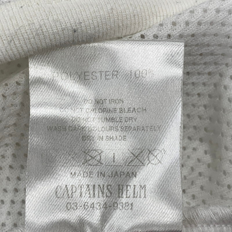 【中古品】【メンズ】 CAPTAINS HELM キャプテンズヘルム CH20-SS-T21 DOUBLE MESH FOOTBALL TEE ダブル メッシュ フットボール Tシャツ トップス 半袖 142-260905-cs-16-izu サイズ：L カラー：ホワイト 万代Net店