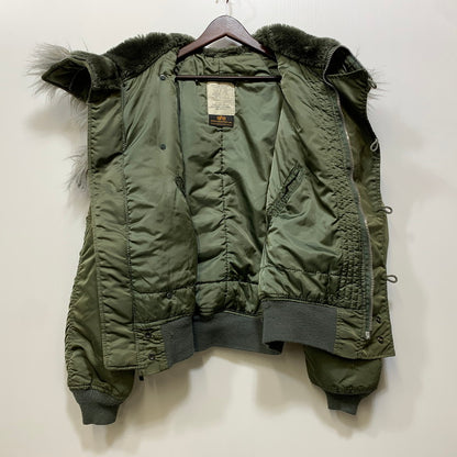 【中古品】【メンズ】 ALPHA INDUSTRIES アルファインダストリーズ 1615-573-8335 MIL-J-6278F 80-90S USA製 N-2B FLIGHT JACKET フライト ジャケット アウター 145-260903-ya-08-izu サイズ：L カラー：カーキ 万代Net店