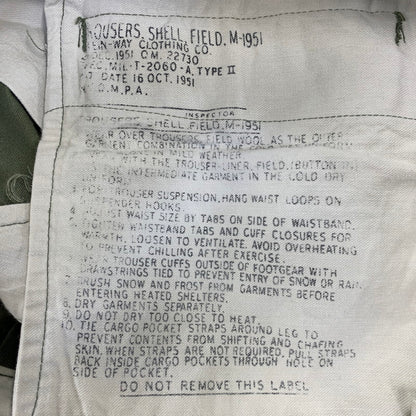 【現状渡し品】【メンズ】 U.S.ARMY ユーエスアーミー PATWIN ZIP パットウィン ジップ 50S M-51 FIELD TROSERS フィールド トラウザーズ ズボン ボトムス 157-260903-ya-03-izu サイズ：REGULAR-SMALL カラー：カーキ 万代Net店