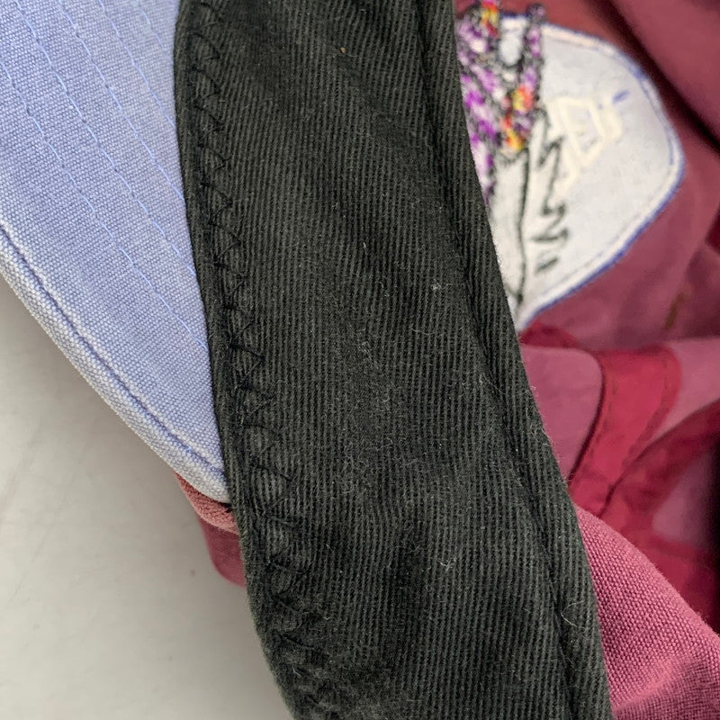 【中古品】【メンズ/レディース】 CHALLENGER チャレンジャー LOGO SPIDER CAP ロゴ スパイダー キャップ 帽子 185-260901-ya-14-izu サイズ：F カラー：バーガンディー×ブルー系 万代Net店