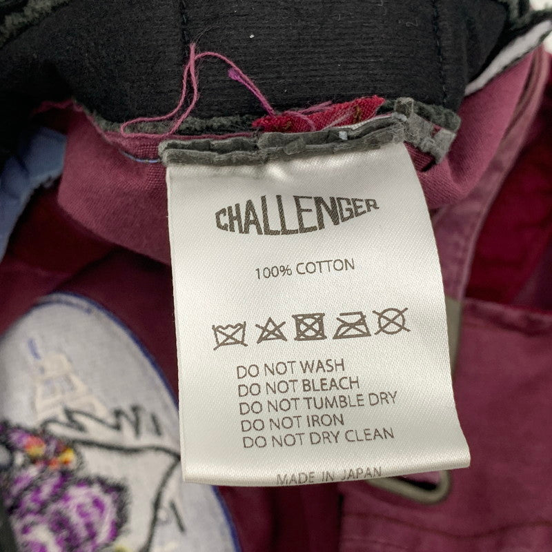 【中古品】【メンズ/レディース】 CHALLENGER チャレンジャー LOGO SPIDER CAP ロゴ スパイダー キャップ 帽子 185-260901-ya-14-izu サイズ：F カラー：バーガンディー×ブルー系 万代Net店