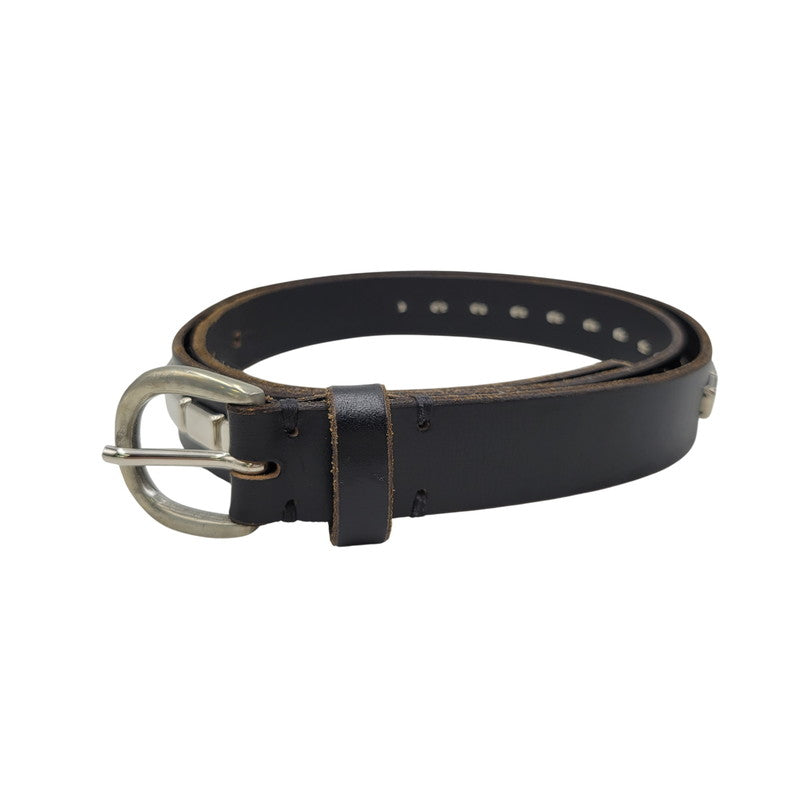 【中古品】【メンズ/レディース】 OVY オヴィー × DECI デシ BRIDLE STUDS NARROW BELT ブライドル スタッズ ナロー ベルト 205-260902-as-19-izu カラー：ブラック 万代Net店