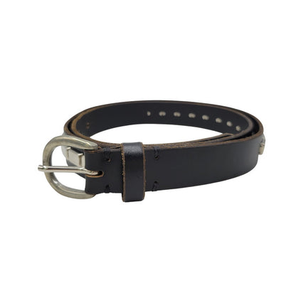 【中古品】【メンズ/レディース】 OVY オヴィー × DECI デシ BRIDLE STUDS NARROW BELT ブライドル スタッズ ナロー ベルト 205-260902-as-19-izu カラー：ブラック 万代Net店