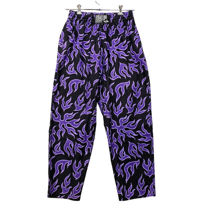 【中古品】【メンズ】 CHALLENGER チャレンジャー CLG-PT 025-004 FIRE PANTS ファイアー パンツ ズボン ボトムス 153-260903-ya-02-izu サイズ：L カラー：ブラック×パープル 万代Net店