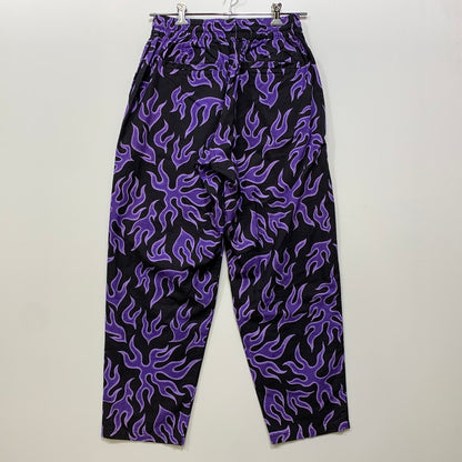 【中古品】【メンズ】 CHALLENGER チャレンジャー CLG-PT 025-004 FIRE PANTS ファイアー パンツ ズボン ボトムス 153-260903-ya-02-izu サイズ：L カラー：ブラック×パープル 万代Net店