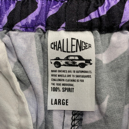 【中古品】【メンズ】 CHALLENGER チャレンジャー CLG-PT 025-004 FIRE PANTS ファイアー パンツ ズボン ボトムス 153-260903-ya-02-izu サイズ：L カラー：ブラック×パープル 万代Net店