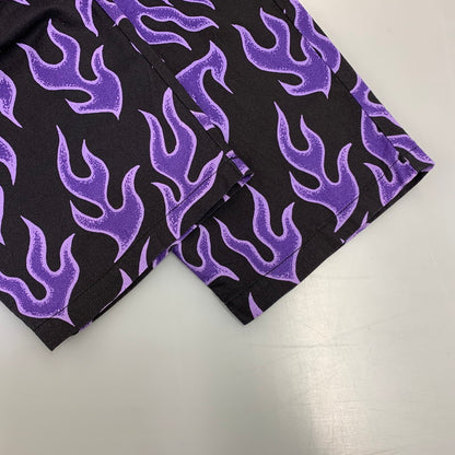 【中古品】【メンズ】 CHALLENGER チャレンジャー CLG-PT 025-004 FIRE PANTS ファイアー パンツ ズボン ボトムス 153-260903-ya-02-izu サイズ：L カラー：ブラック×パープル 万代Net店