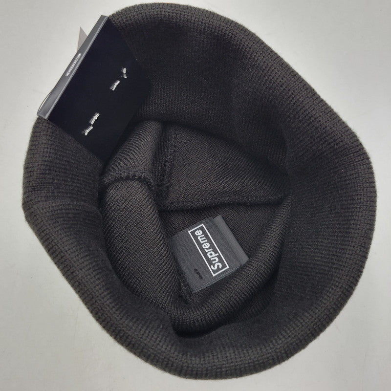 【中古美品】【メンズ/レディース】 Supreme シュプリーム DEVIL S LOGO BEANIE デビル Sロゴ ビーニー ニット帽 帽子 185-260902-as-07-izu サイズ：ONE SIZE カラー：ブラック 万代Net店