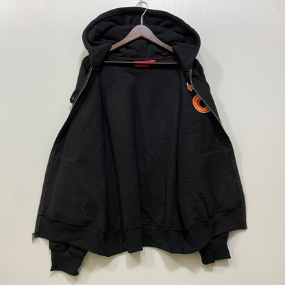 【中古品】【メンズ】 Supreme シュプリーム DEVIL S LOGO ZIP UP HOODED SWEATSHIRT デビル Sロゴ ジップアップ フーデッドスウェットシャツ パーカー 149-260902-as-01-izu サイズ：L カラー：ブラック 万代Net店