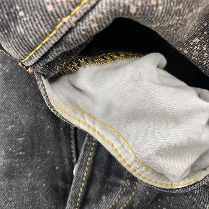 【中古品】【メンズ】 MAGLIANO マリアーノ SPRAY PAINT BLACK DENIM PANTS スプレー ペイント ブラック デニム パンツ ボトムス 152-260901-kh-03-izu サイズ：XS カラー：ブラック 万代Net店