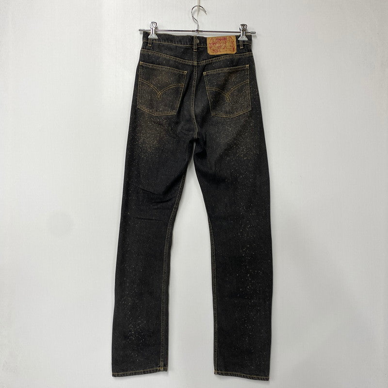 【中古品】【メンズ】 MAGLIANO マリアーノ SPRAY PAINT BLACK DENIM PANTS スプレー ペイント ブラック デニム パンツ ボトムス 152-260901-kh-03-izu サイズ：XS カラー：ブラック 万代Net店