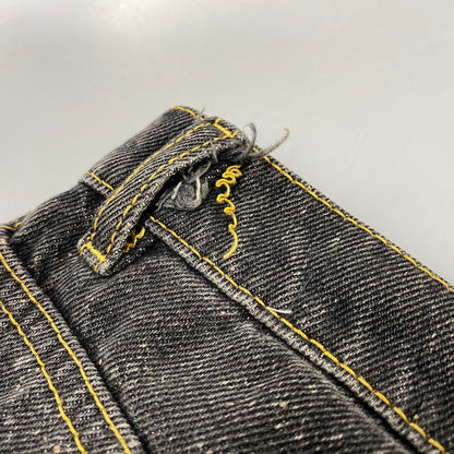 【中古品】【メンズ】 MAGLIANO マリアーノ SPRAY PAINT BLACK DENIM PANTS スプレー ペイント ブラック デニム パンツ ボトムス 152-260901-kh-03-izu サイズ：XS カラー：ブラック 万代Net店
