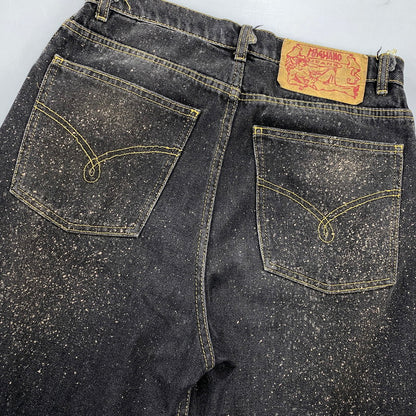 【中古品】【メンズ】 MAGLIANO マリアーノ SPRAY PAINT BLACK DENIM PANTS スプレー ペイント ブラック デニム パンツ ボトムス 152-260901-kh-03-izu サイズ：XS カラー：ブラック 万代Net店