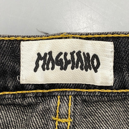 【中古品】【メンズ】 MAGLIANO マリアーノ SPRAY PAINT BLACK DENIM PANTS スプレー ペイント ブラック デニム パンツ ボトムス 152-260901-kh-03-izu サイズ：XS カラー：ブラック 万代Net店