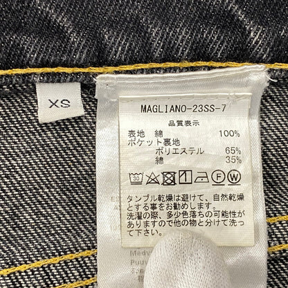 【中古品】【メンズ】 MAGLIANO マリアーノ SPRAY PAINT BLACK DENIM PANTS スプレー ペイント ブラック デニム パンツ ボトムス 152-260901-kh-03-izu サイズ：XS カラー：ブラック 万代Net店