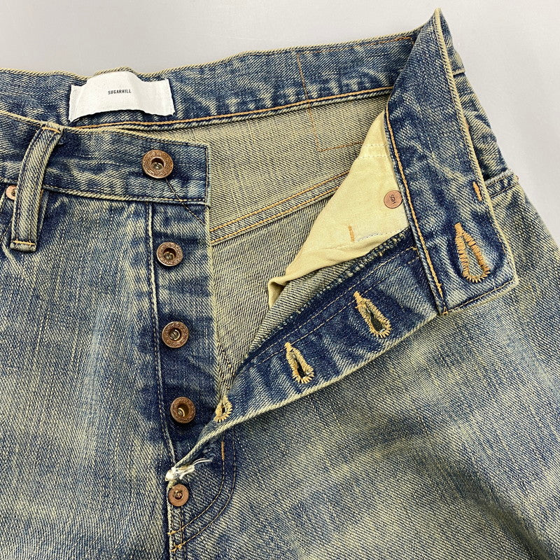 【中古品】【メンズ】 SUGARHILL シュガーヒル 25880409 DAMAGED MODERN DENIM PANTS WIDE CUT ダメージ モダン デニム パンツ ワイドカット ボトムス 151-260901-kh-07-izu サイズ：30 カラー：インディゴ系 万代Net店