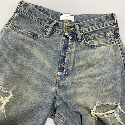 【中古品】【メンズ】 SUGARHILL シュガーヒル 25880409 DAMAGED MODERN DENIM PANTS WIDE CUT ダメージ モダン デニム パンツ ワイドカット ボトムス 151-260901-kh-07-izu サイズ：30 カラー：インディゴ系 万代Net店