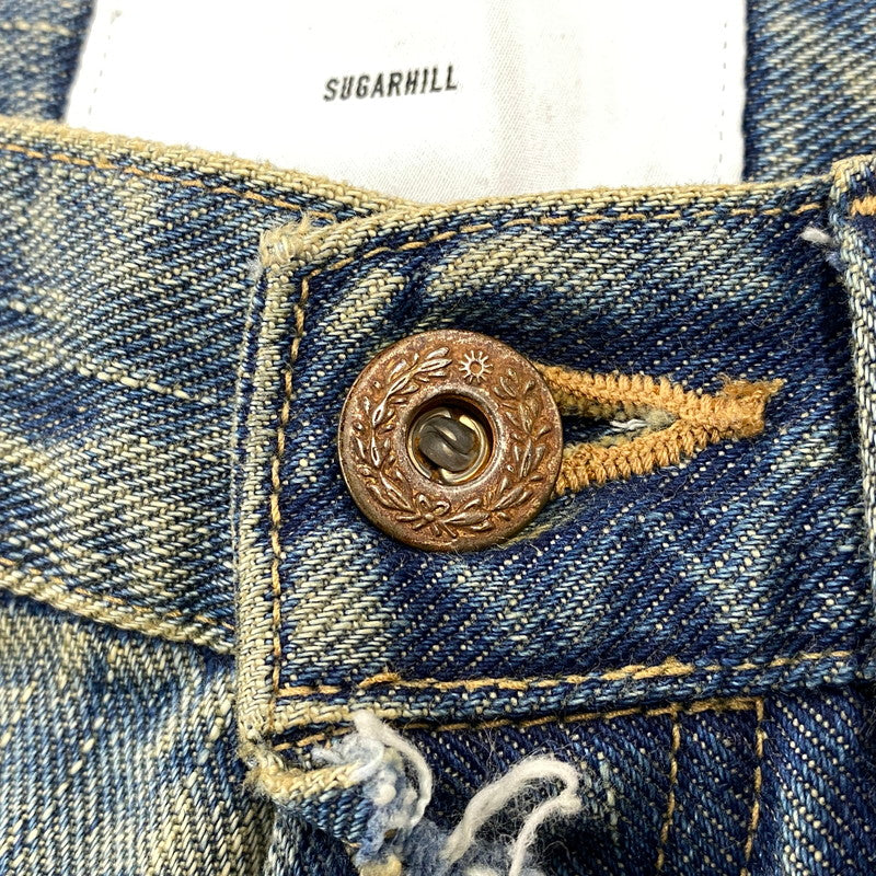 【中古品】【メンズ】 SUGARHILL シュガーヒル 25880409 DAMAGED MODERN DENIM PANTS WIDE CUT ダメージ モダン デニム パンツ ワイドカット ボトムス 151-260901-kh-07-izu サイズ：30 カラー：インディゴ系 万代Net店