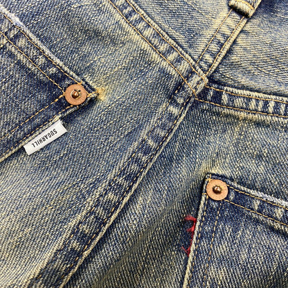 【中古品】【メンズ】 SUGARHILL シュガーヒル 25880409 DAMAGED MODERN DENIM PANTS WIDE CUT ダメージ モダン デニム パンツ ワイドカット ボトムス 151-260901-kh-07-izu サイズ：30 カラー：インディゴ系 万代Net店