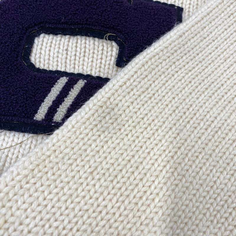 【中古品】【メンズ】 LOWE ＆ CAMPBELL ATHLETIC GOODS ロウ アンド キャンベル アスレチック グッズ S WOOLKNIT SWEATER ウール ニット セーター トップス 146-260902-kh-03-izu サイズ：40 カラー：アイボリー 万代Net店