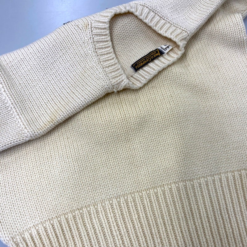 【中古品】【メンズ】 LOWE ＆ CAMPBELL ATHLETIC GOODS ロウ アンド キャンベル アスレチック グッズ S WOOLKNIT SWEATER ウール ニット セーター トップス 146-260902-kh-03-izu サイズ：40 カラー：アイボリー 万代Net店
