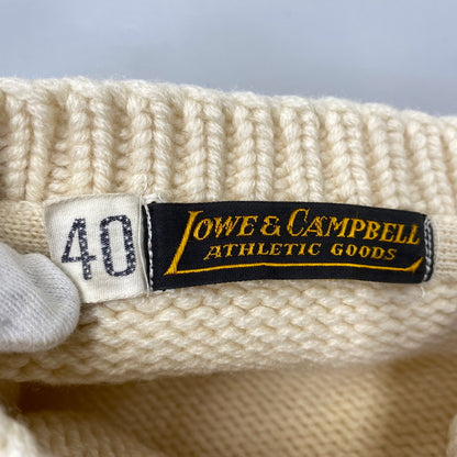 【中古品】【メンズ】 LOWE ＆ CAMPBELL ATHLETIC GOODS ロウ アンド キャンベル アスレチック グッズ S WOOLKNIT SWEATER ウール ニット セーター トップス 146-260902-kh-03-izu サイズ：40 カラー：アイボリー 万代Net店
