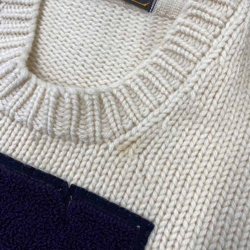 【中古品】【メンズ】 LOWE ＆ CAMPBELL ATHLETIC GOODS ロウ アンド キャンベル アスレチック グッズ S WOOLKNIT SWEATER ウール ニット セーター トップス 146-260902-kh-03-izu サイズ：40 カラー：アイボリー 万代Net店
