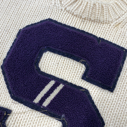 【中古品】【メンズ】 LOWE ＆ CAMPBELL ATHLETIC GOODS ロウ アンド キャンベル アスレチック グッズ S WOOLKNIT SWEATER ウール ニット セーター トップス 146-260902-kh-03-izu サイズ：40 カラー：アイボリー 万代Net店