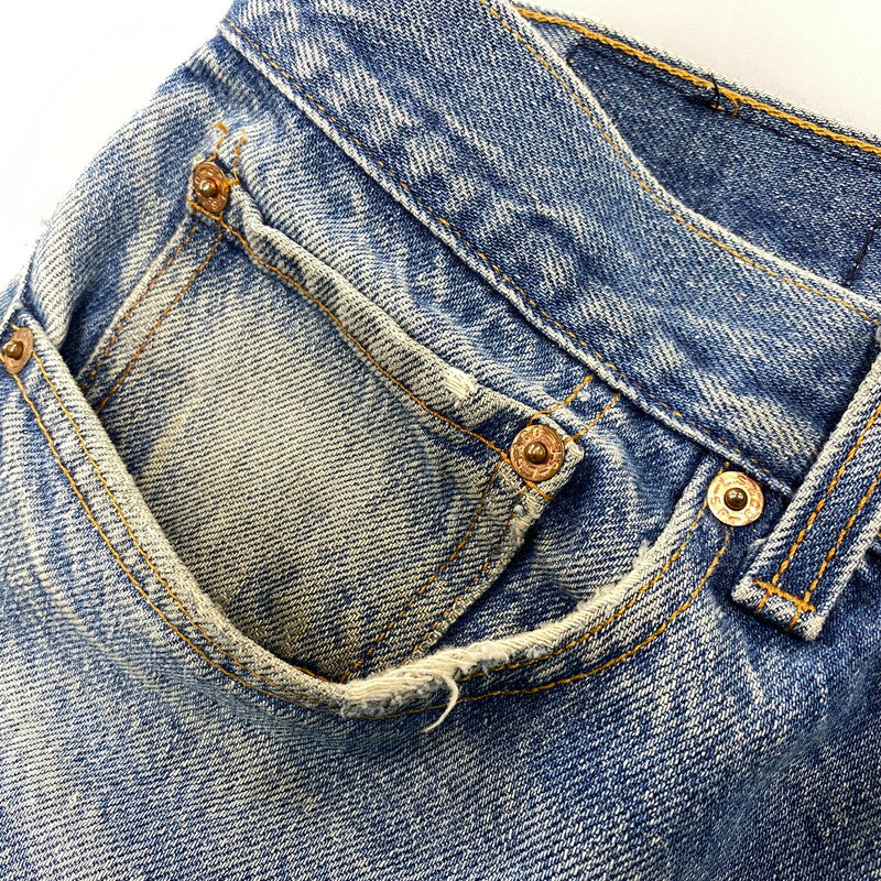 【現状渡し品】【メンズ】 LEVI'S リーバイス 501-0000 刻印653 USA製 501 XX DENIM PANTS デニム パンツ ボトムス 157-260901-kh-04-izu サイズ：38×30 カラー：ライトインディゴ 万代Net店