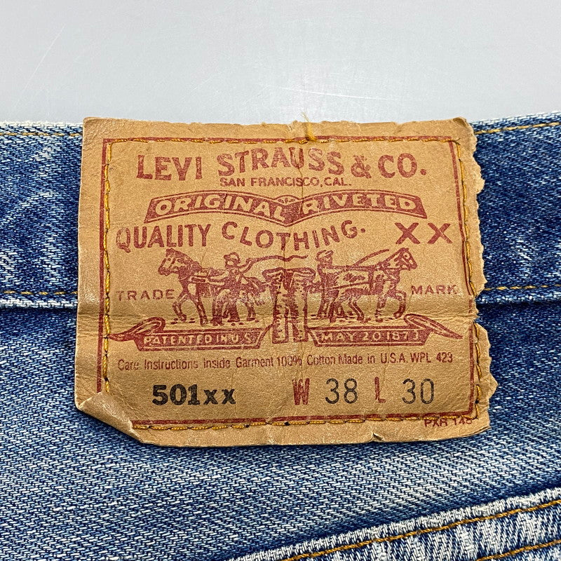 【現状渡し品】【メンズ】 LEVI'S リーバイス 501-0000 刻印653 USA製 501 XX DENIM PANTS デニム パンツ ボトムス 157-260901-kh-04-izu サイズ：38×30 カラー：ライトインディゴ 万代Net店