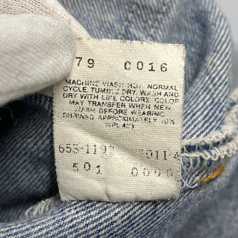 【現状渡し品】【メンズ】 LEVI'S リーバイス 501-0000 刻印653 USA製 501 XX DENIM PANTS デニム パンツ ボトムス 157-260901-kh-04-izu サイズ：38×30 カラー：ライトインディゴ 万代Net店