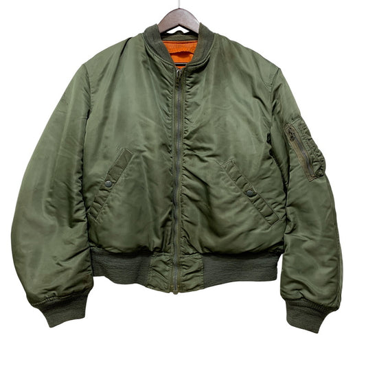 【現状渡し品】【メンズ】 U.S.AIR FORCE ユーエスエアフォース SKYLINE CLOTHING CORPORATION TYPE MA-1 FLIGHT JACKET フライト ジャケット アウター 146-260907-kh-09-izu サイズ：M カラー：カーキ×オレンジ 万代Net店