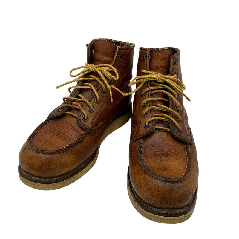 【現状渡し品】【メンズ】 RED WING レッドウィング 6-INCH CLASSIC MOC 875 6インチ クラシックモック USA製 刺繍羽タグ ブーツ 靴 164-260903-as-01-izu サイズ：7 1/2 カラー：ブラウン 万代Net店