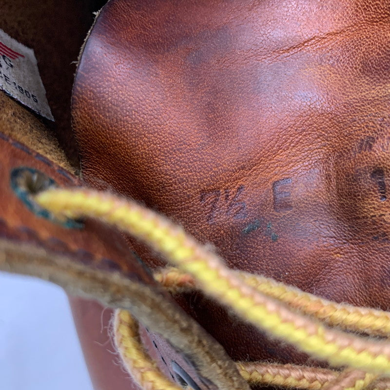 【現状渡し品】【メンズ】 RED WING レッドウィング 6-INCH CLASSIC MOC 875 6インチ クラシックモック USA製 刺繍羽タグ ブーツ 靴 164-260903-as-01-izu サイズ：7 1/2 カラー：ブラウン 万代Net店