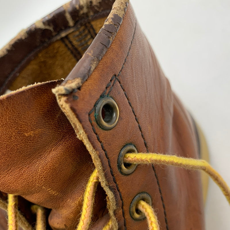 【現状渡し品】【メンズ】 RED WING レッドウィング 6-INCH CLASSIC MOC 875 6インチ クラシックモック USA製 刺繍羽タグ ブーツ 靴 164-260903-as-01-izu サイズ：7 1/2 カラー：ブラウン 万代Net店