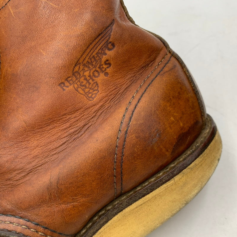 【現状渡し品】【メンズ】 RED WING レッドウィング 6-INCH CLASSIC MOC 875 6インチ クラシックモック USA製 刺繍羽タグ ブーツ 靴 164-260903-as-01-izu サイズ：7 1/2 カラー：ブラウン 万代Net店