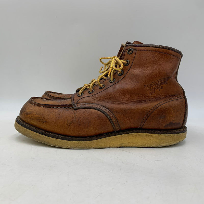 【現状渡し品】【メンズ】 RED WING レッドウィング 6-INCH CLASSIC MOC 875 6インチ クラシックモック USA製 刺繍羽タグ ブーツ 靴 164-260903-as-01-izu サイズ：7 1/2 カラー：ブラウン 万代Net店