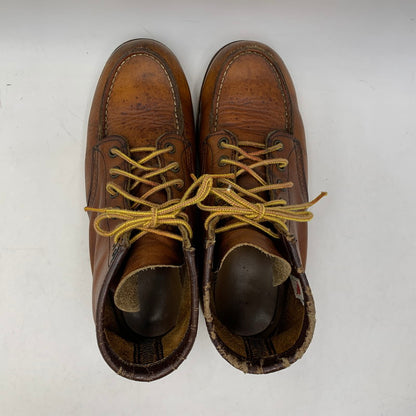 【現状渡し品】【メンズ】 RED WING レッドウィング 6-INCH CLASSIC MOC 875 6インチ クラシックモック USA製 刺繍羽タグ ブーツ 靴 164-260903-as-01-izu サイズ：7 1/2 カラー：ブラウン 万代Net店