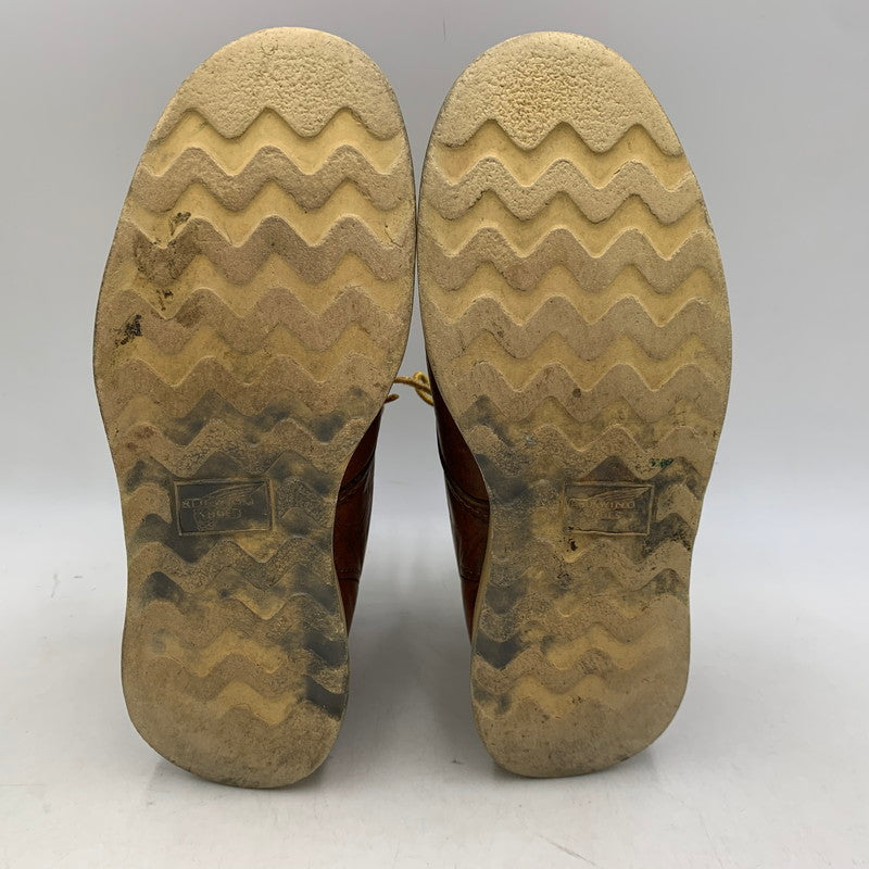 【現状渡し品】【メンズ】 RED WING レッドウィング 6-INCH CLASSIC MOC 875 6インチ クラシックモック USA製 刺繍羽タグ ブーツ 靴 164-260903-as-01-izu サイズ：7 1/2 カラー：ブラウン 万代Net店